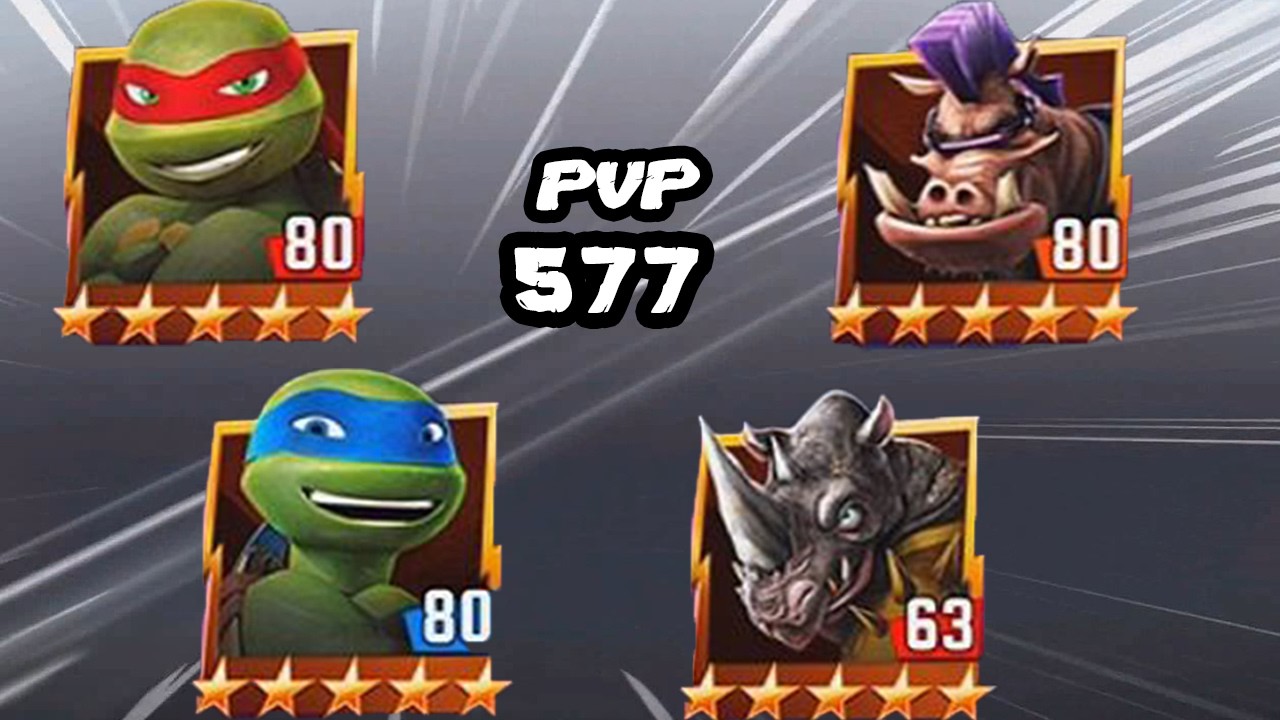 TMNT Legends PVP 577 (Leonardo, Raphael, Rocksteady, Bebop) ios game controller