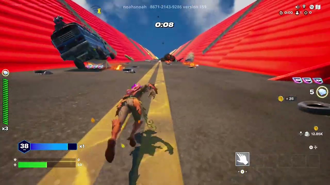 Autumn gets launched in the Air || Fortnite Survival Mega Ramp Funny Moments 1/2