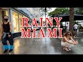 Rainy Miami Beach 4K Walk | UHD 5K Walking Tour of Ocean Drive in Miami Beach On a Rainy Afternoon