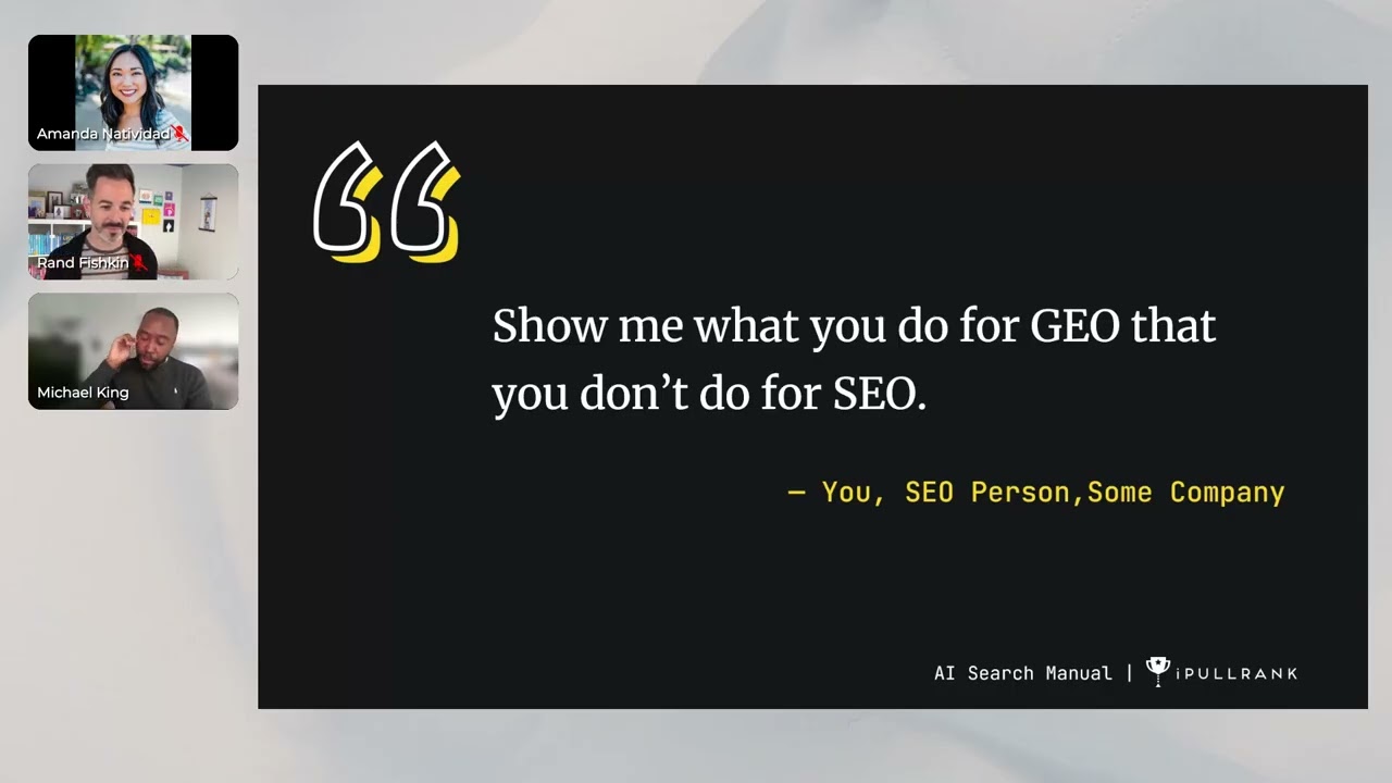 Office Hours: Optimizing for Google vs. LLMs — Yes, they're different!