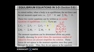 lecture 15 3D equilibrium of rigid body