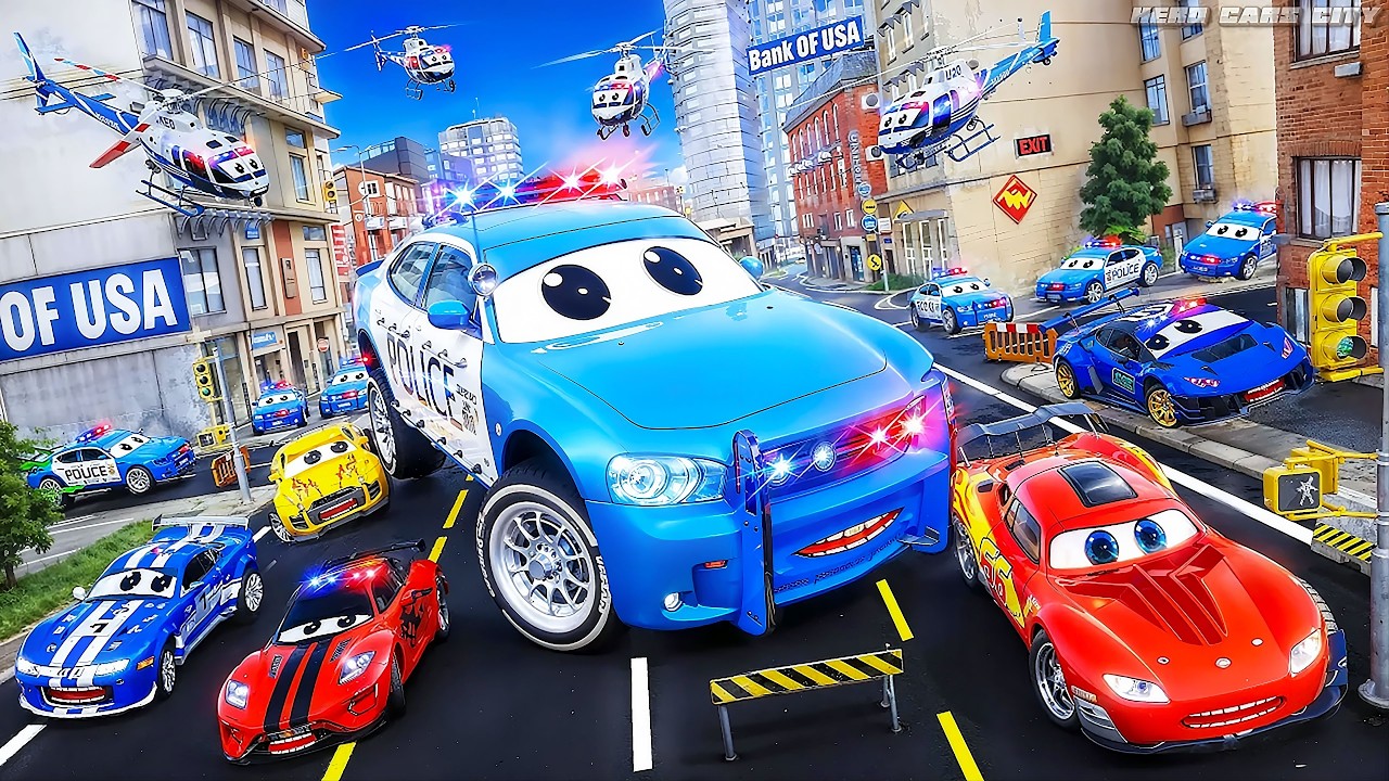 Epic Police Pursuit - Street Cars Go Wild on City Roads - Road Rage Pursuit!
