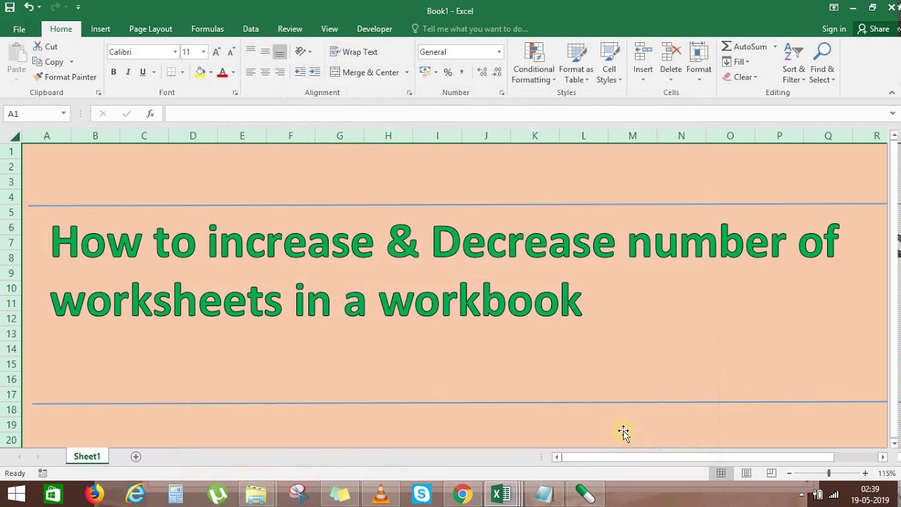 Excel Tip: Increase or decrease number of sheets in workbook. [English]