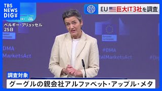 EU　巨大IT企業3社の調査開始　自社サービス優遇禁じた法律めぐり｜TBS NEWS DIG