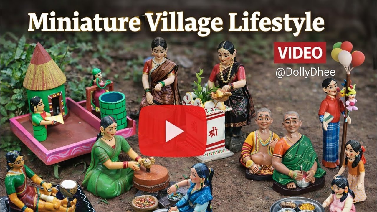 Miniature Village Lifestyle🌿 |Traditional Indian Village MiniWorld | DollyDhee #miniature#mini#viral
