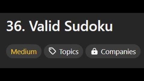 36  Valid Sudoku C++ solution | Arabic