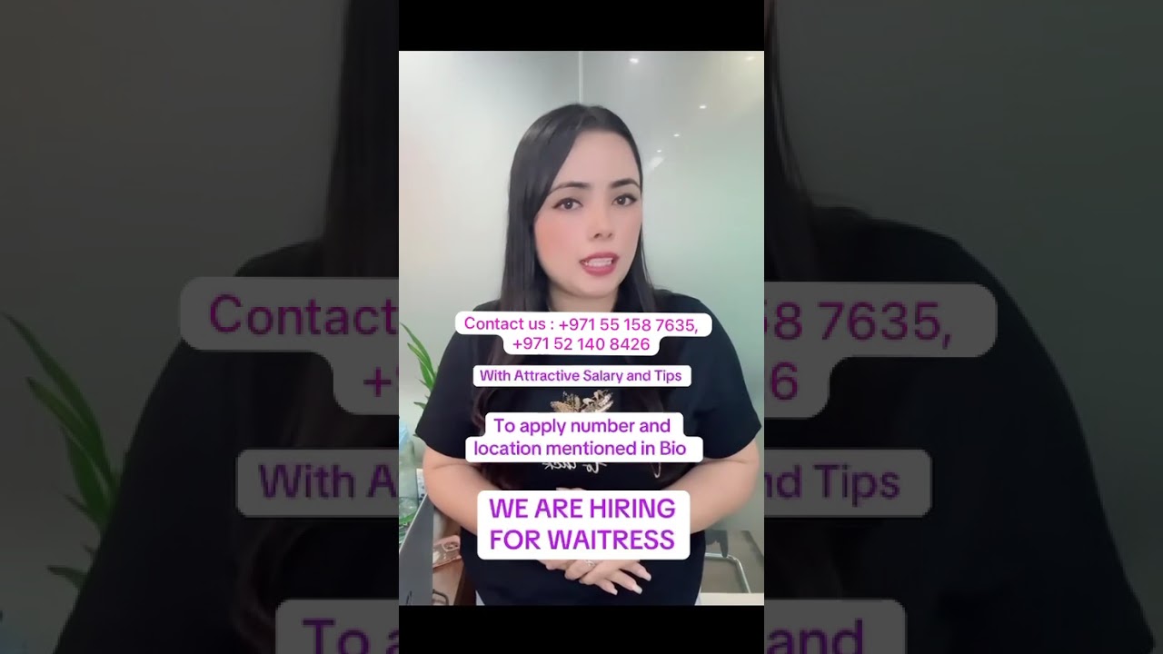Urgent Demand of Waiters, high salary, dubai jobs