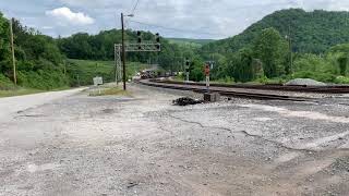 NS 8144 and 9310 rounding the bend in Oakdale, Tennessee