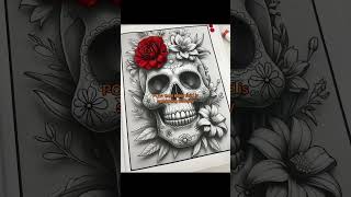 This sugar skull is so satisfying ❤️ #coloringcommunity #art #shorts