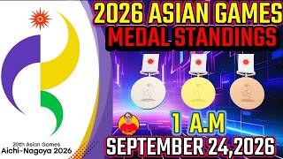 MEDAL STANDINGS 2026 ASIAN GAMES AS OF SEPTEMBER 24,2026 1 A.M|2026 ASIAN GAMES MEDAL STANDINGS screenshot 5