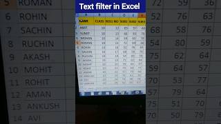 text filter in Excel #shorts #excel