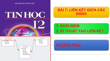 TIN HỌC 12 BÀI 7. LIÊN  KẾT GIỮA CÁC BẢNG - BÀI TẬP VÀ THỰC HÀNH 5