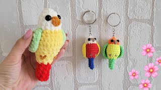 Попугай Брелок Вязаный Крючком🦜Crochet Parrot🦜Gehäkelter Papagei