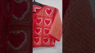 Order completed❤️ Crochet Heart Shrug #Crochet #Red #winter #handmade #shrug #jacket #cardigan #wool