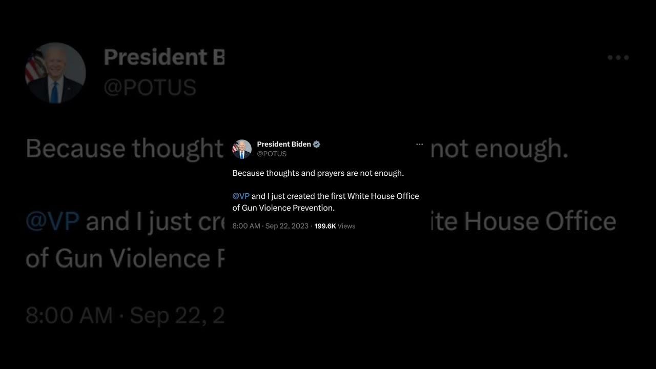 'Because thoughts and prayers are not enough' 