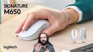 Logitech M650 & M650L Signature Productivity Mouse ASMR Unboxing & Review 