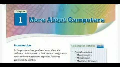 Class 6, Computer Science, More about Computer