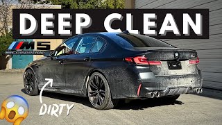 Extremely Dirty BMW F90 M5 Foam Wash - Exterior Auto Detailing (Satisfying ASMR) screenshot 3