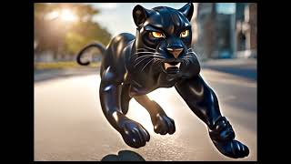 AI Panther Test with  Gen-2 Runway #action #ai #animation #clips #shorts