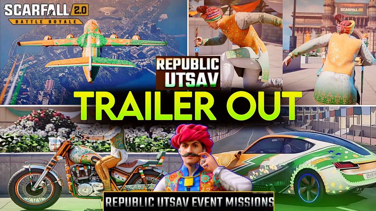 😱OFFICIAL TRAILER OUT || Scarfall 2.0 Free Event Pass | Scarfall 2.0 Republic Day Event Pass Mission