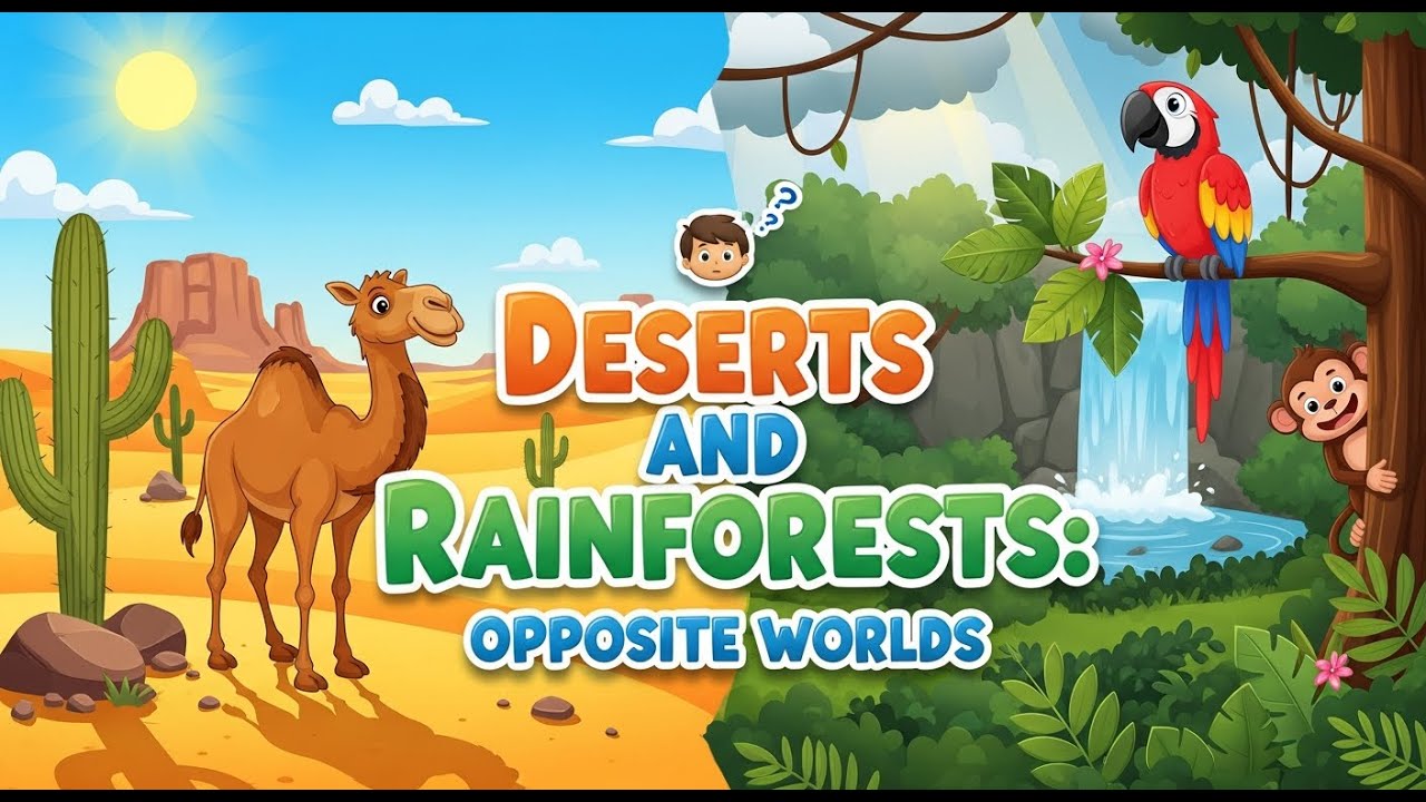 Deserts and Rainforests Opposite Worlds for Kid's Zone 