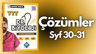 Tyt Biyoloji Soru Bankası Çözümleri Sayfa 30-31 2024 Tayfa