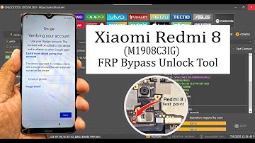 Xiaomi Redmi 8 (M1908C3IG)  FRP Bypass Unlock Tool Google Account Unlock✅