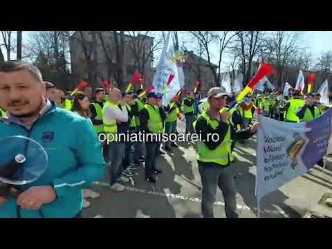 Protest al politistilor la Timisoara