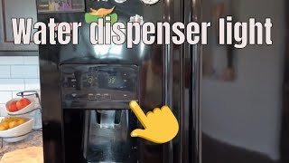 Turn on and off Frigidaire refrigerator water dispenser light by Kathy M 3,672 views 9 months ago 1 minute, 55 seconds
