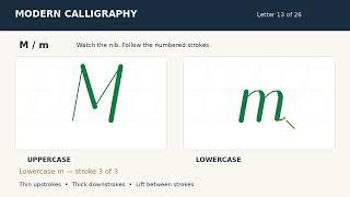 Modern Calligraphy A–Z Tutorial | Uppercase & Lowercase