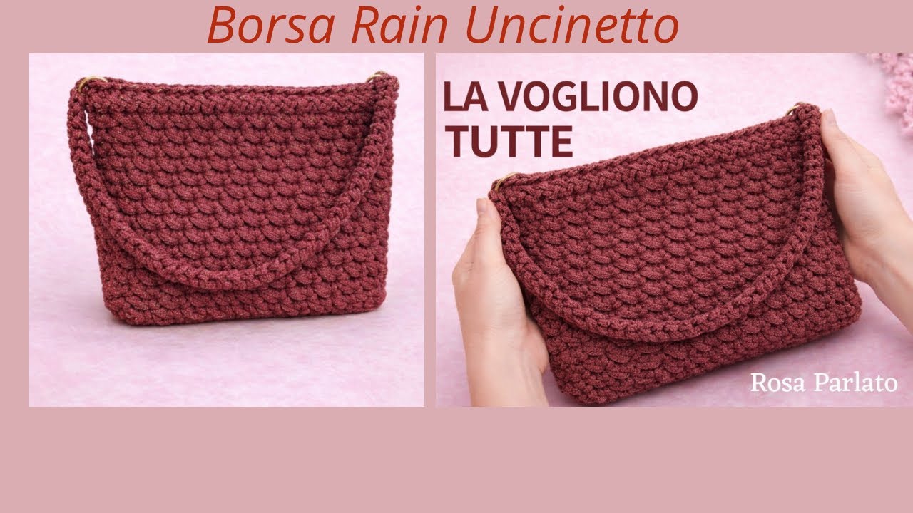 Tutorial Borsa Rain all’uncinetto 