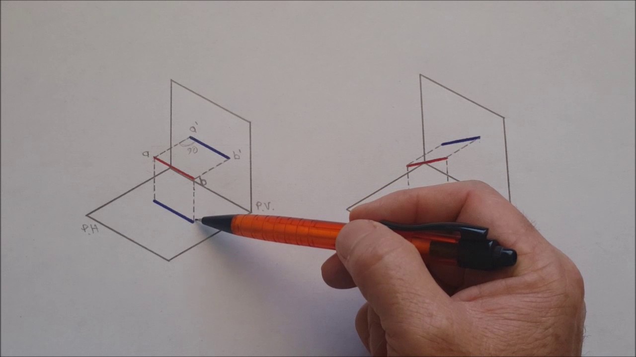 POSICIONES DE LA RECTA con relación al plano de proyección