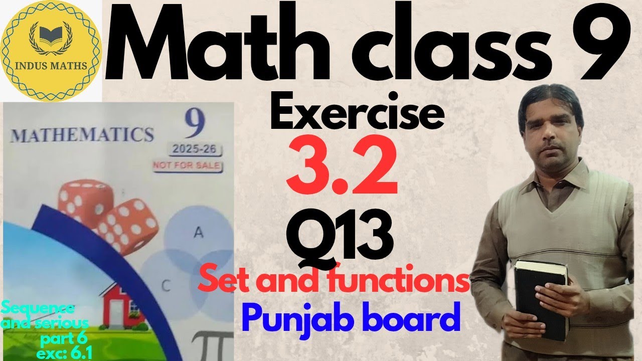 Class 9 Math | Ex 3.2 Q13 | Sets and Functions | Punjab Board New Book