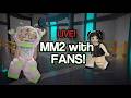 PLAYING MM2 WITH VIEWERS! #mm2 #murdermystery2 #roblox