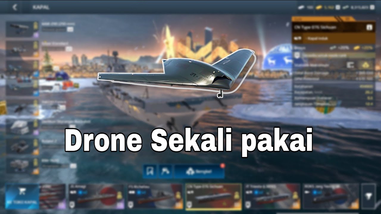 Modern Warship CV Training || CN TYPE 076 SICHUAN (Gamplay Berak)