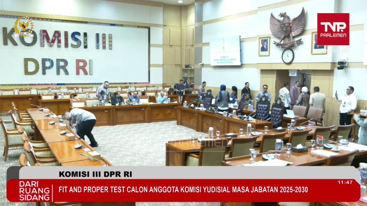 BREAKING NEWS-KOMISI III DPR RI FIT&PROPER TEST CALON ANGGOTA KOMISI YUDISIAL MASA JABATAN 2025-2030