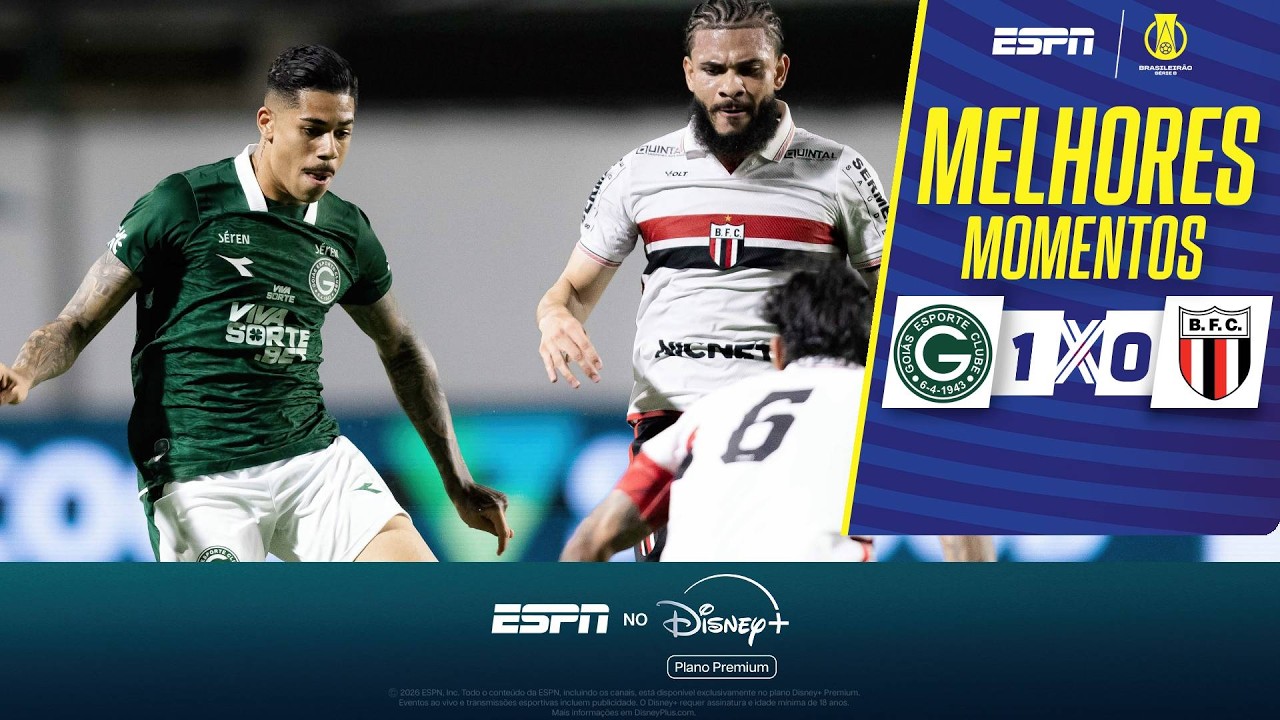 GOIÁS AMASSA BOTAFOGO-SP, TEM GOL SOLITÁRIO E SE APROXIMA DO G4 DA SÉRIE B | MELHORES MOMENTOS