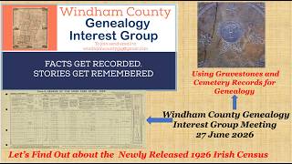 Gravestone & Cemetery Records Research, and The1926 Irish Census