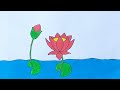How to draw Lotus flower 🌸 easy drawing #journeyofmycolours #easydrawing #flowerdrawing #lotus