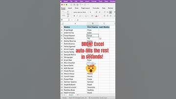 🔥Flash Fill Trick | Excel Hack #shorts  #viral #hacks #excel #productivitytips