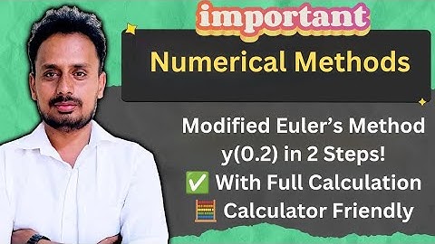 Modified Euler’s Method | Solve dy/dx = 1 + (y/x) | Find y(1.4) Step-by-Step
