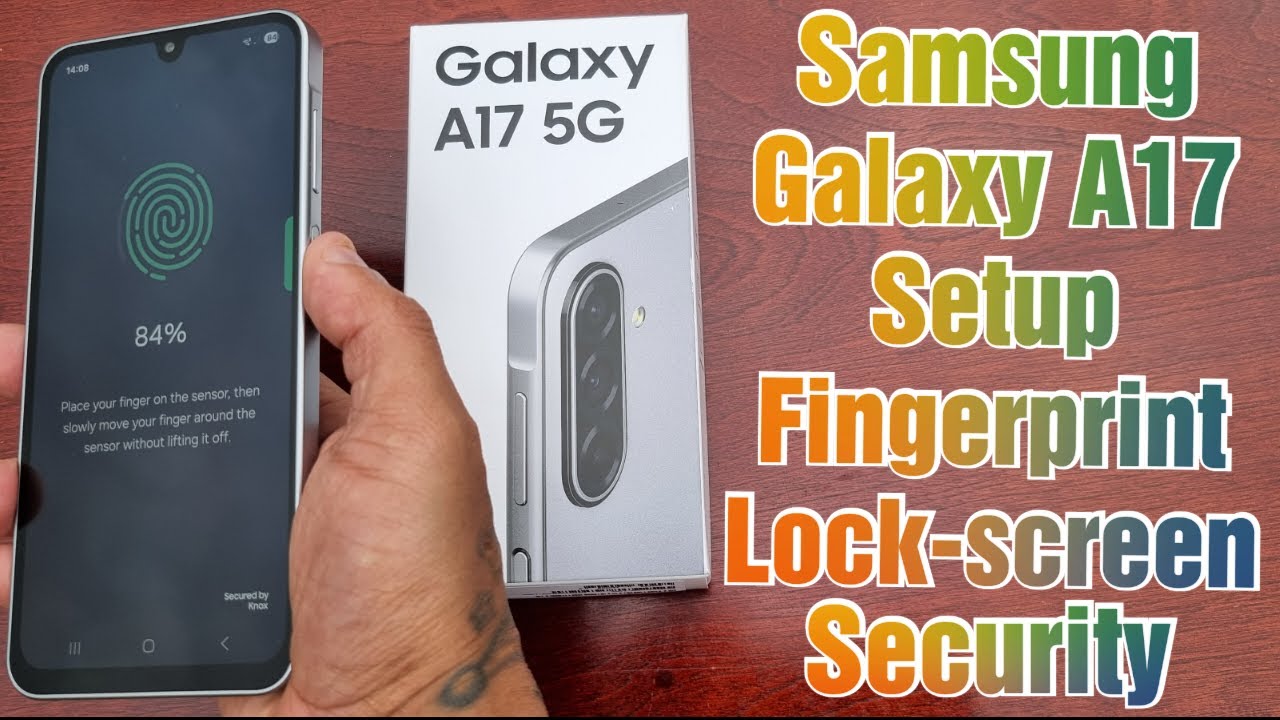 Samsung Galaxy A17 5G: как настроить защиту экрана блокировки по отпечатку пальца | Добавить паро...