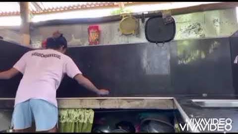 PERFORMANCE TASK IN TLE (CLEANING FLOOR)