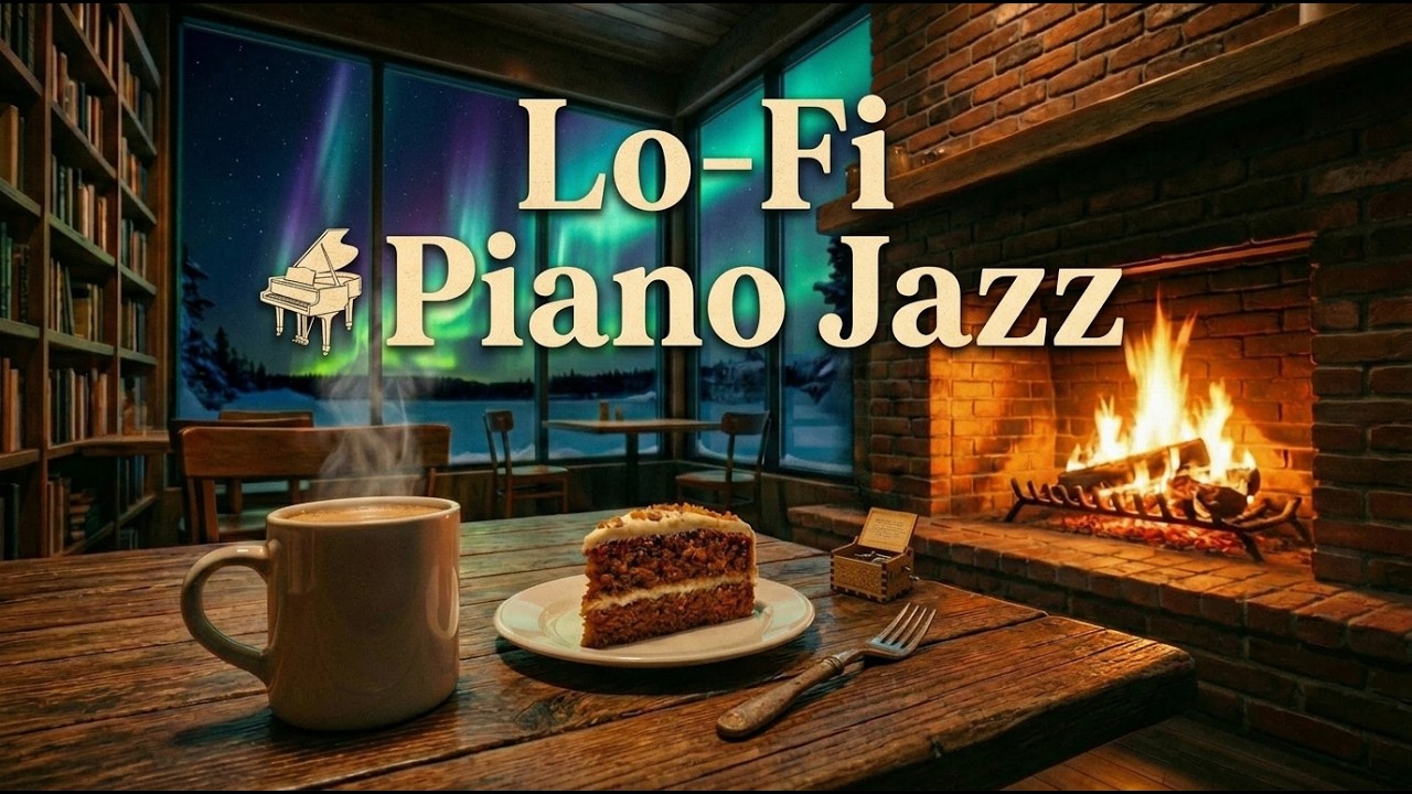 Cozy Winter Nights ☕ Lo-Fi Piano Jazz to Relax, Study, & Sleep