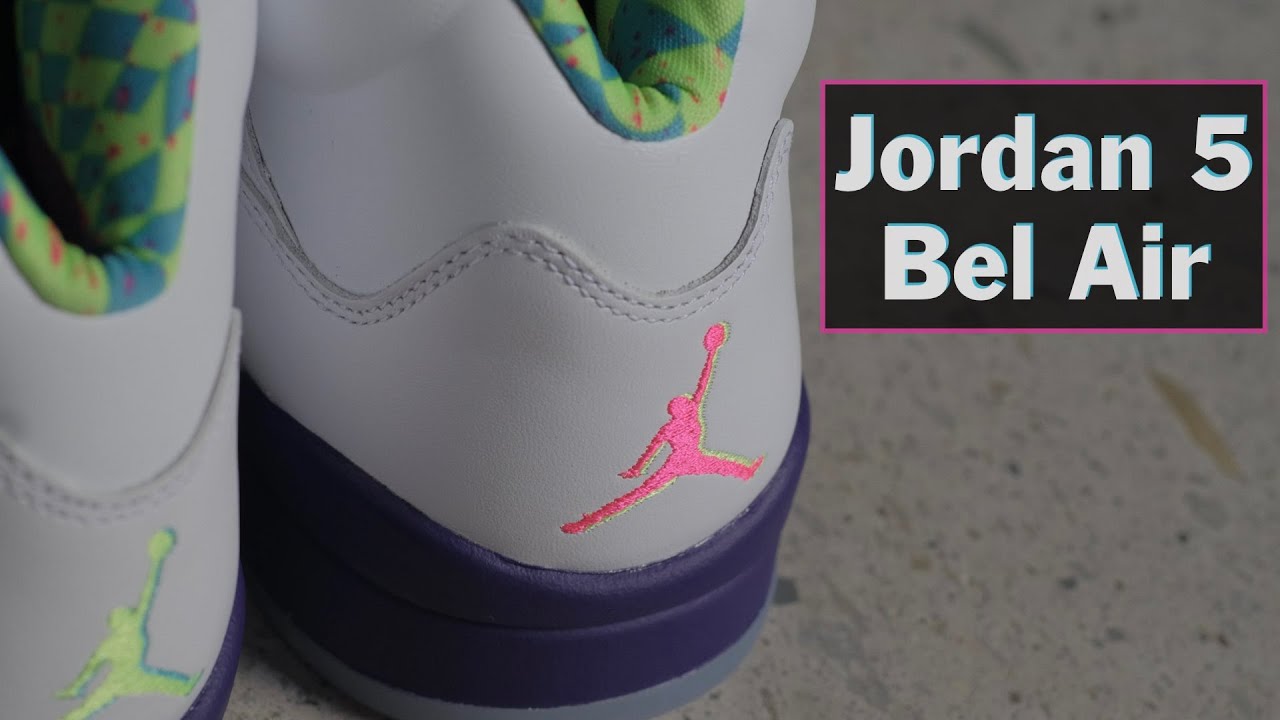 Unos tenis muy 90s! - Jordan 5 Alternate Bel Air review en español - YouTube
