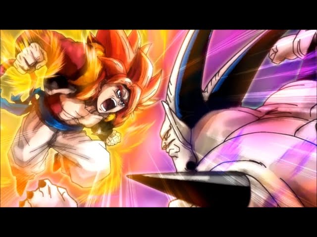 Ssj1 caulifla (T.O.P) vs ssj4 gogeta and omega shenron (gt)