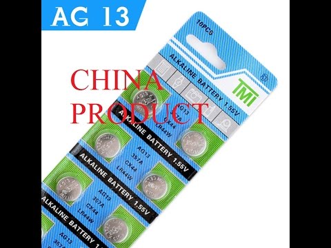 алкаиновые батарейки AG13 LR44 LR1154 SR44 A76 357A 303 357 с китая