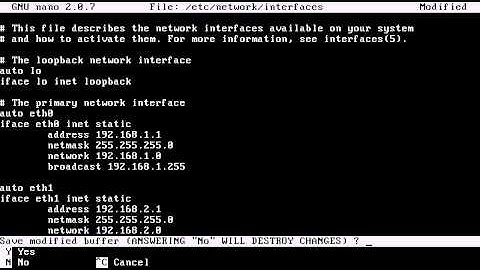 Routing Debian 5 Server Voice