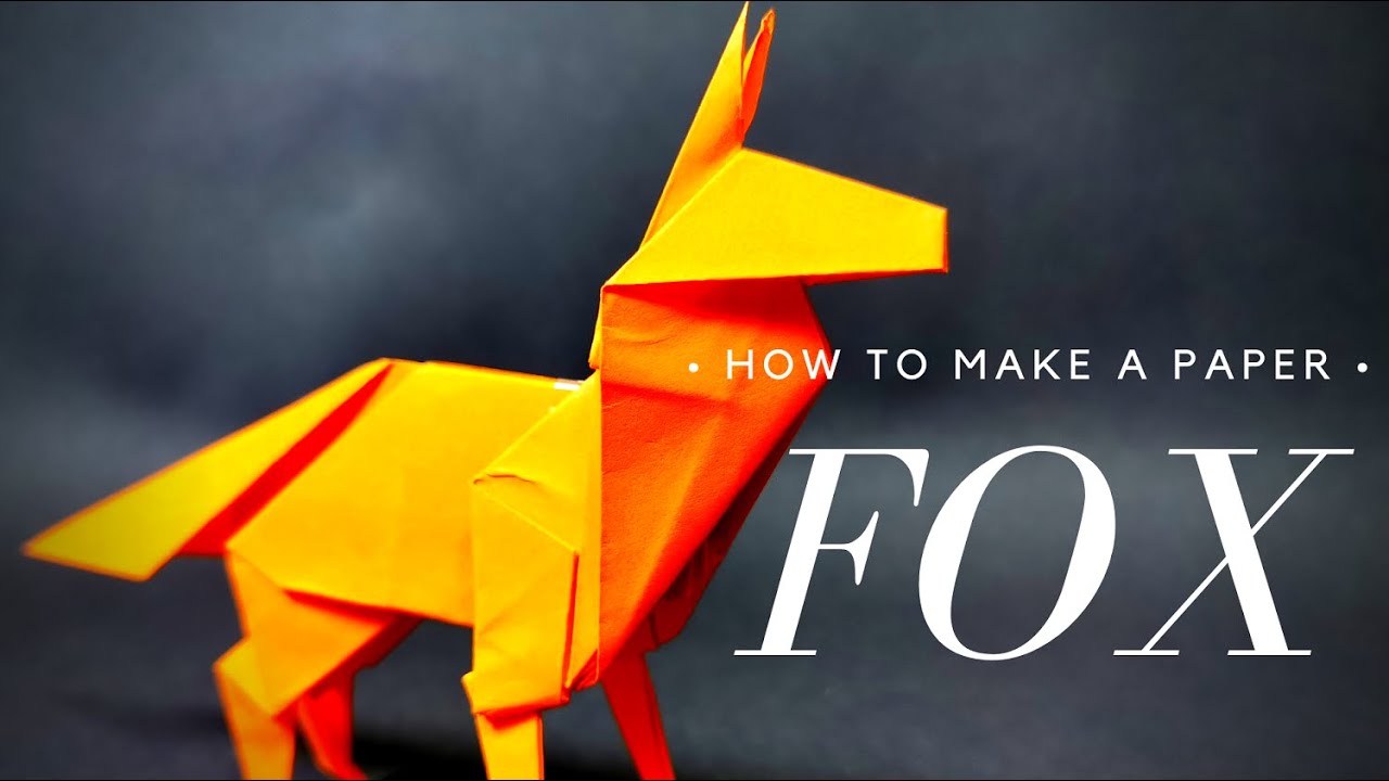 How to Make a Paper Fox Folding Instructions for Origami Fox DIY