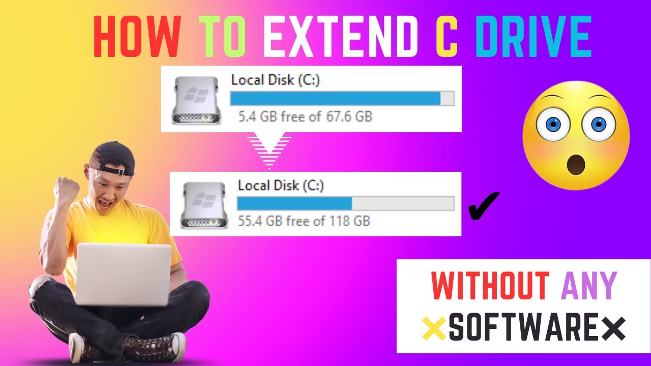 Software Extend Driver how to extend c drive without any software in windows 10 or 11 | Hidden ...